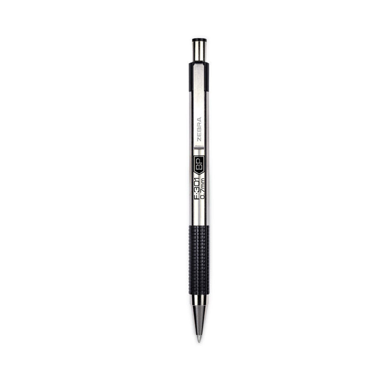 F-301 Ballpoint Pen, Retractable, Fine 0.7 Mm, Assorted Ink And Barrel Colors, 4/pack