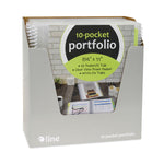10-Pocket Poly Portfolio With Write-On Tabs, 8.5 X 11, Clear/clear