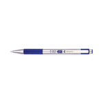 F-301 Ballpoint Pen, Retractable, Fine 0.7 Mm, Blue Ink, Stainless Steel/blue Barrel, 2/pack