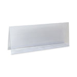 Tent Card Holders, 4.25 x 11.7, Rigid Heavyweight Clear Plastic, 25/Box