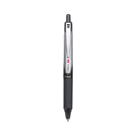 VBall RT Liquid Ink Rollerball Pen, Retractable, Fine 0.7 mm, Black Ink, Black/White Barrel