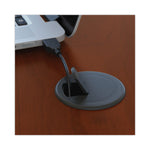 Series C Collection Bow Front Desk, 71.13" X 36.13" X 29.88", Hansen Cherry/graphite Gray