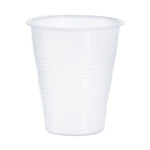 High-Impact Polystyrene Cold Cups, 7 oz, Plastic, Translucent, 100/Sleeve, 25 Sleeves/Carton
