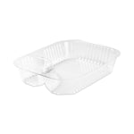 ClearPac Large Nacho Tray, 2 Compartments, 3.3 oz, 6.2 x 6.2 x 1.6, Clear, Plastic, 500/Carton