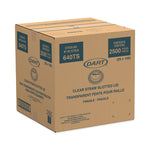 PETE Flat Straw-Slot Cold Cup Lids, Fits 12 oz Cold Cups, Plastic, Clear, 100/Pack, 25 Packs/Carton