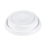 Cappuccino Dome Sipper Lids, Fits 12 oz Hot Cups, Plastic, White, 1,000/Carton