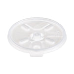 Lift n' Lock Plastic Hot Cup Lids, With Straw Slot, Fits 10 oz to 14 oz Hot Cups, Translucent, 100/Sleeve, 10 Sleeves/Carton