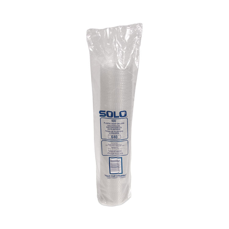 PETE Flat Straw-Slot Cold Cup Lids, Fits 12 oz Cold Cups, Plastic, Clear, 100/Pack, 25 Packs/Carton