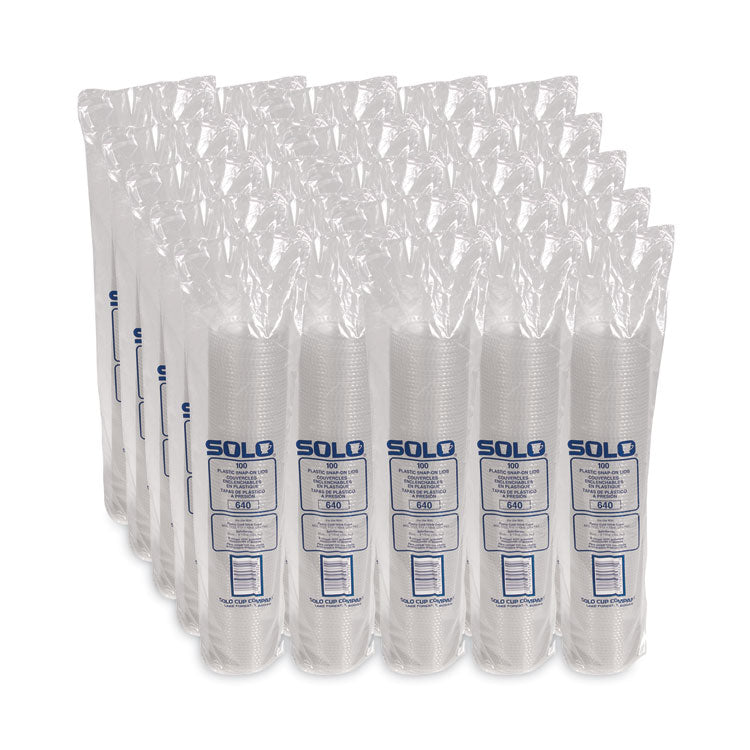 PETE Flat Straw-Slot Cold Cup Lids, Fits 12 oz Cold Cups, Plastic, Clear, 100/Pack, 25 Packs/Carton