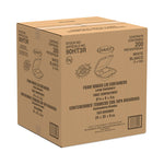 Foam Hinged Lid Container, 3 Compartments, 8 oz, 9 x 9.4 x 3, White, 100/Sleeve, 2 Sleeves/Carton