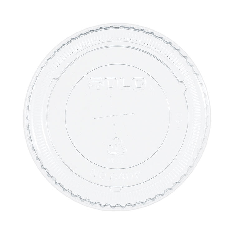 PETE Flat Straw-Slot Cold Cup Lids, Fits 12 oz Cold Cups, Plastic, Clear, 100/Pack, 25 Packs/Carton