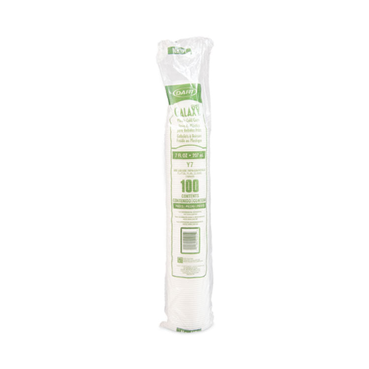 High-Impact Polystyrene Cold Cups, 7 oz, Plastic, Translucent, 100/Sleeve, 25 Sleeves/Carton