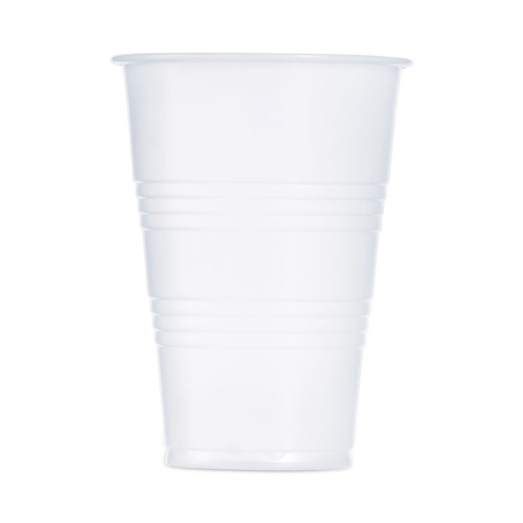 High-Impact Polystyrene Cold Cups, 7 oz, Plastic, Translucent, 100/Sleeve, 25 Sleeves/Carton