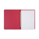 Pressboard Report Cover With Tyvek Reinforced Hinge, Two-Piece Prong Fastener, 3" Capacity, 8.5 X 11, Red/red