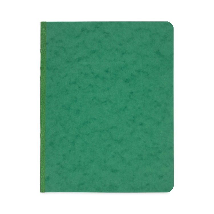 Pressboard Report Cover with Tyvek Reinforced Hinge, Two-Piece Prong Fastener, 3" Capacity, 8.5 x 11, Dark Green/Dark Green