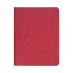 Pressboard Report Cover With Tyvek Reinforced Hinge, Two-Piece Prong Fastener, 3" Capacity, 8.5 X 11, Red/red