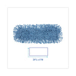 Mop Head, Dust, Looped-End, Cotton/synthetic Fibers, 24 X 5, Blue