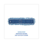 Dust Mop Head, Cotton/synthetic Blend, 36 X 5, Looped-End, Blue