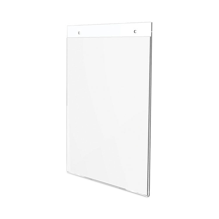 Classic Image Wall-Mount Sign Holder, Portrait, 8.5 x 11, Clear