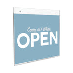 Classic Image Wall-Mount Sign Holder, Landscape, 11 x 8.5, Clear
