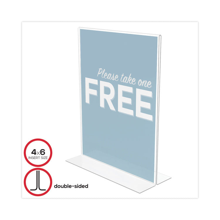 Classic Image Double-Sided Sign Holder, 8.5 x 11 Insert, Clear