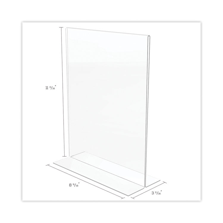 Classic Image Double-Sided Sign Holder, 8.5 x 11 Insert, Clear