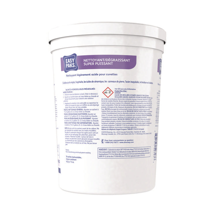 Heavy-Duty Cleaner/degreaser, 1.5 Oz Packet, 36/tub, 2 Tubs/carton