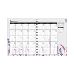 Recycled WildFlower Weekly/Monthly Planner, WildFlower Artwork, 11 x 8.5, Gray/White/Purple Cover, 12-Month (Jan-Dec): 2025