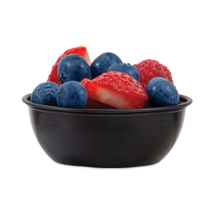 Polystyrene Portion Cups, 3.5 oz, Plastic, Black, 250/Bag, 10 Bags/Carton