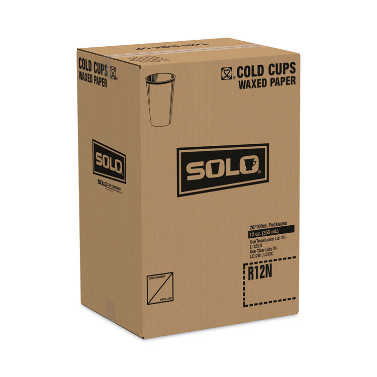 Symphony Treated-Paper Cold Cups, 12 oz, White/Beige/Red, 100/Bag, 20 Bags/Carton