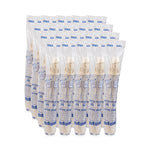 Symphony Design Wax-Coated Paper Cold Cups, 7 oz, Beige/White/Red, 100/Sleeve, 20 Sleeves/Carton