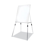 Adjustable Dry Erase Board, 27.5" x 32", White Surface, Satin Aluminum Frame