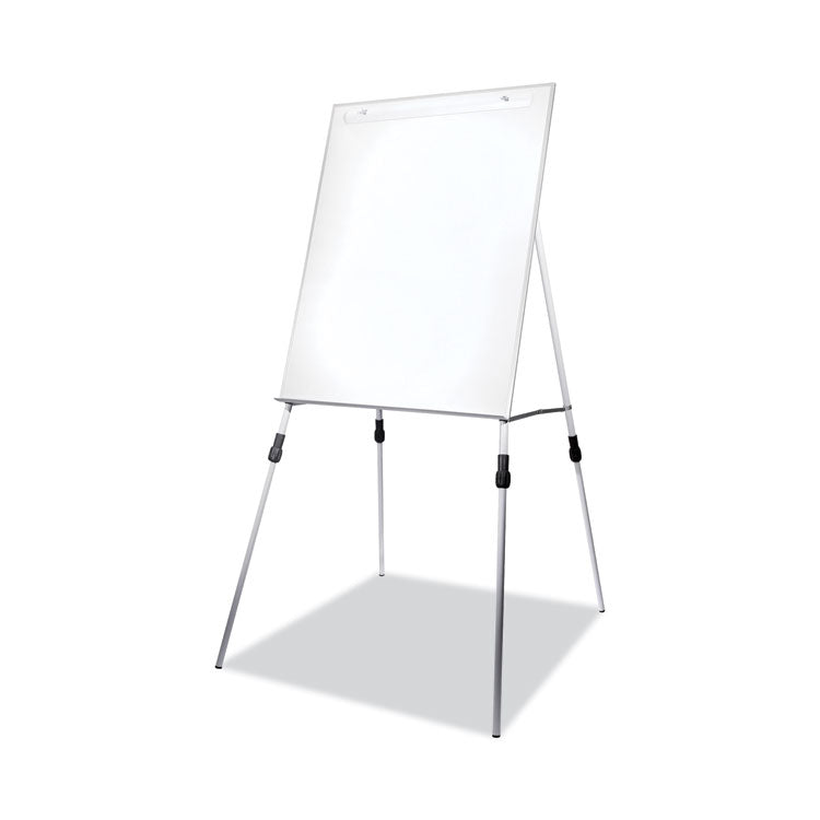 Adjustable Dry Erase Board, 27.5" x 32", White Surface, Satin Aluminum Frame