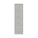 Four-Drawer Economy Vertical File, Letter-Size File Drawers, 15" x 22" x 52", Light Gray