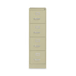 Four-Drawer Economy Vertical File, Letter-Size File Drawers, 15" x 26.5" x 52", Putty