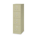 Four-Drawer Economy Vertical File, Letter-Size File Drawers, 15" x 22" x 52", Putty