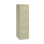 Four-Drawer Economy Vertical File, Letter-Size File Drawers, 15" x 22" x 52", Putty