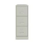Three-Drawer Economy Vertical File, Letter-Size File Drawers, 15" x 22" x 40.19", Light Gray