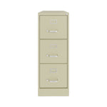 Three-Drawer Economy Vertical File, Letter-Size File Drawers, 15" x 22" x 40.19", Putty