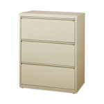 Lateral File, Three Legal/Letter/A4-Size File Drawers, 30" x 18.62" x 40.25", Putty