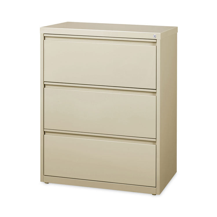 Lateral File, Three Legal/Letter/A4-Size File Drawers, 30" x 18.62" x 40.25", Putty