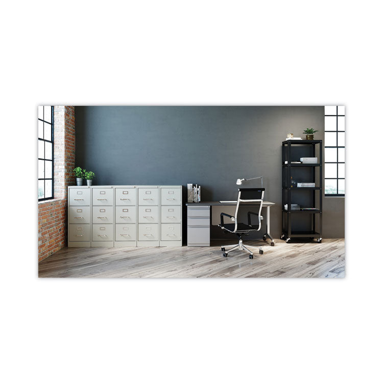 Three-Drawer Economy Vertical File, Letter-Size File Drawers, 15" x 22" x 40.19", Light Gray