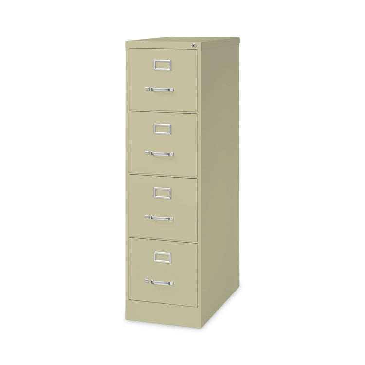 Four-Drawer Economy Vertical File, Letter-Size File Drawers, 15" x 26.5" x 52", Putty