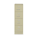 Four-Drawer Economy Vertical File, Letter-Size File Drawers, 15" x 22" x 52", Putty