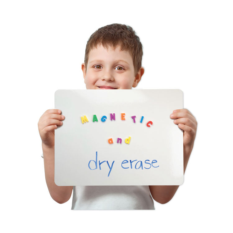 Magnetic Dry Erase Board Set, 12" x 9", White Surface, 12/Pack
