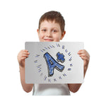 Dry Erase Board, 12" x 9", White Surface, 24/Pack