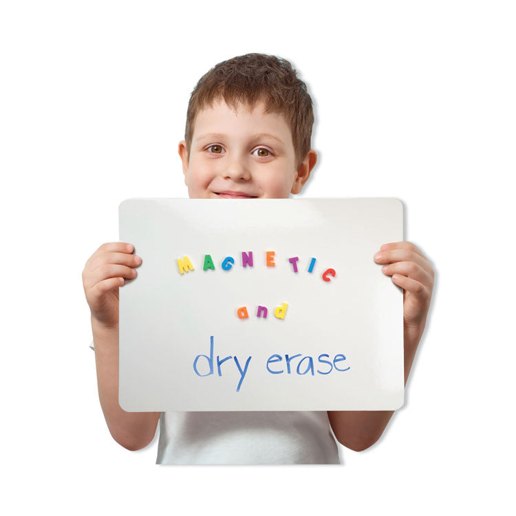 Magnetic Dry Erase Board Set, 12" x 9", White Surface, 12/Pack