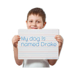 Two-Sided Red/Blue Ruled Dry Erase Board, 12" x 9", White Surface, 12/Pack