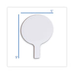 Dry Erase Paddle, 9" x 5", White Surface, 12/Pack