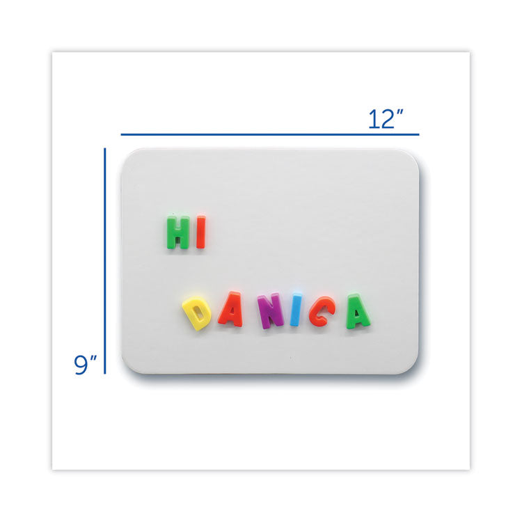 Magnetic Dry Erase Board Set, 12" x 9", White Surface, 12/Pack